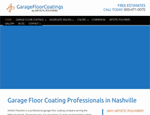 Tablet Screenshot of garagefloorz.com